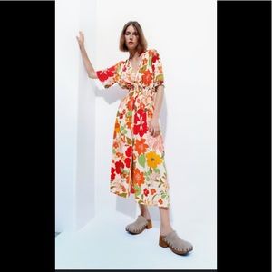 Zara maxi printed dress